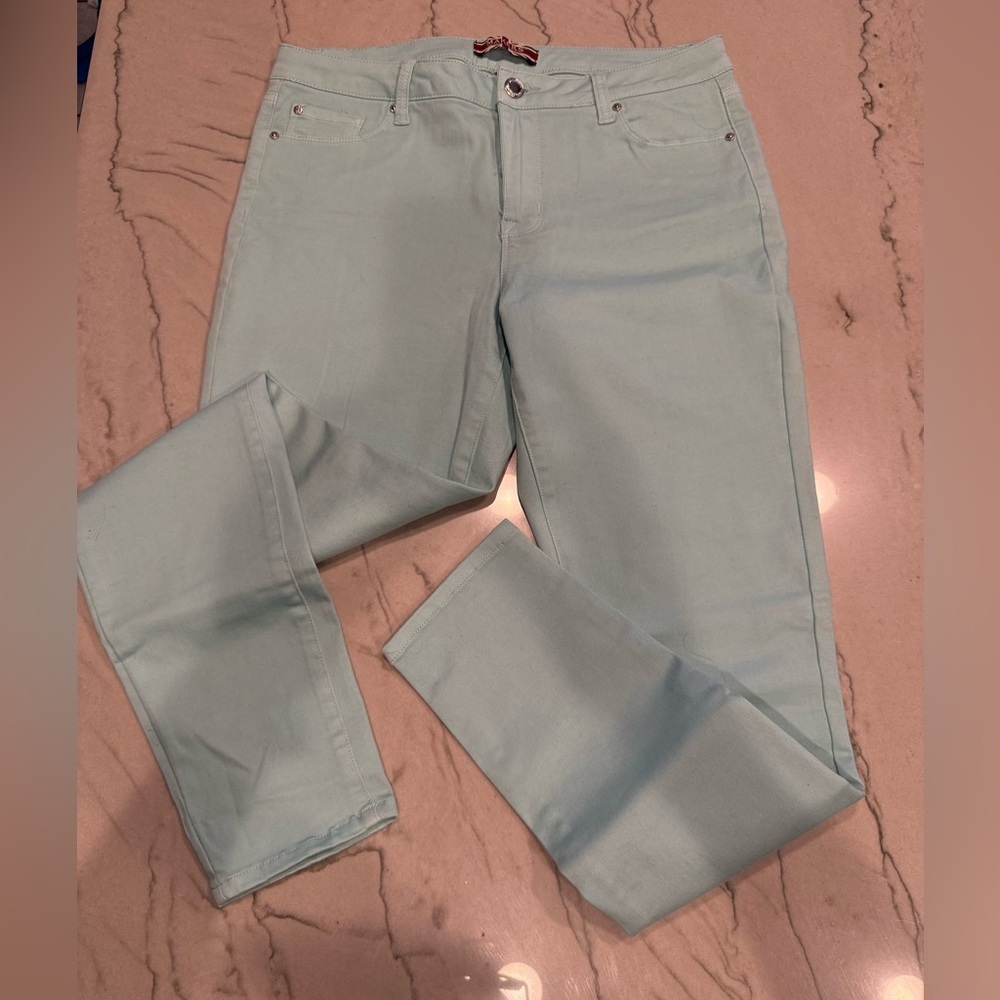 Makers of True Originals Mint Green Skinny Jeans Size 31 Pastel Stretch - Picture 14 of 16
